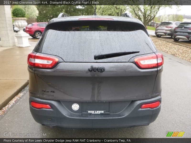 Diamond Black Crystal Pearl / Black 2017 Jeep Cherokee Sport 4x4