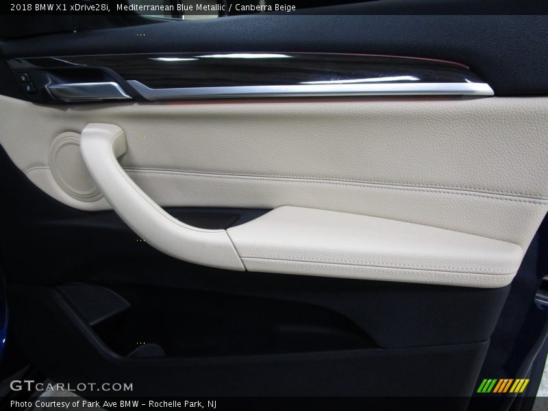 Mediterranean Blue Metallic / Canberra Beige 2018 BMW X1 xDrive28i