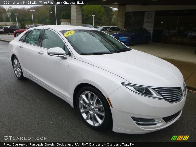 White Platinum / Charcoal Black 2014 Lincoln MKZ FWD