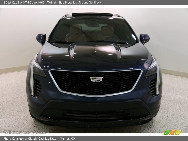 Twilight Blue Metallic / Sedona/Jet Black 2019 Cadillac XT4 Sport AWD