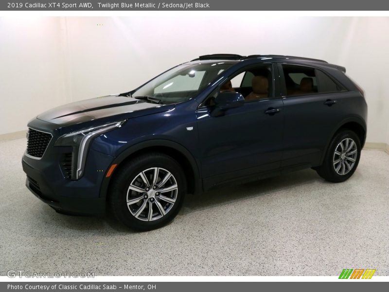Twilight Blue Metallic / Sedona/Jet Black 2019 Cadillac XT4 Sport AWD