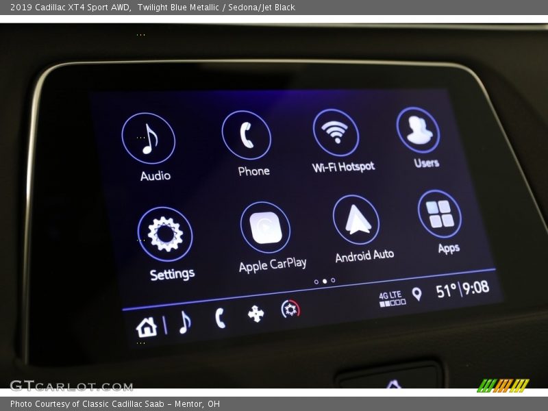 Twilight Blue Metallic / Sedona/Jet Black 2019 Cadillac XT4 Sport AWD
