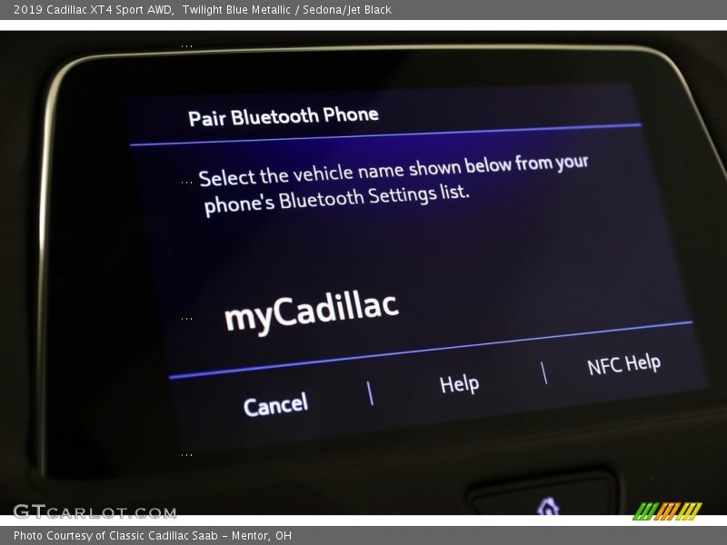 Twilight Blue Metallic / Sedona/Jet Black 2019 Cadillac XT4 Sport AWD