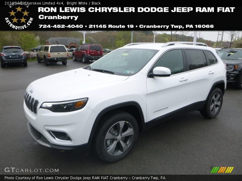 Bright White / Black 2019 Jeep Cherokee Limited 4x4
