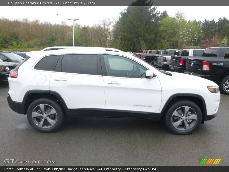 Bright White / Black 2019 Jeep Cherokee Limited 4x4