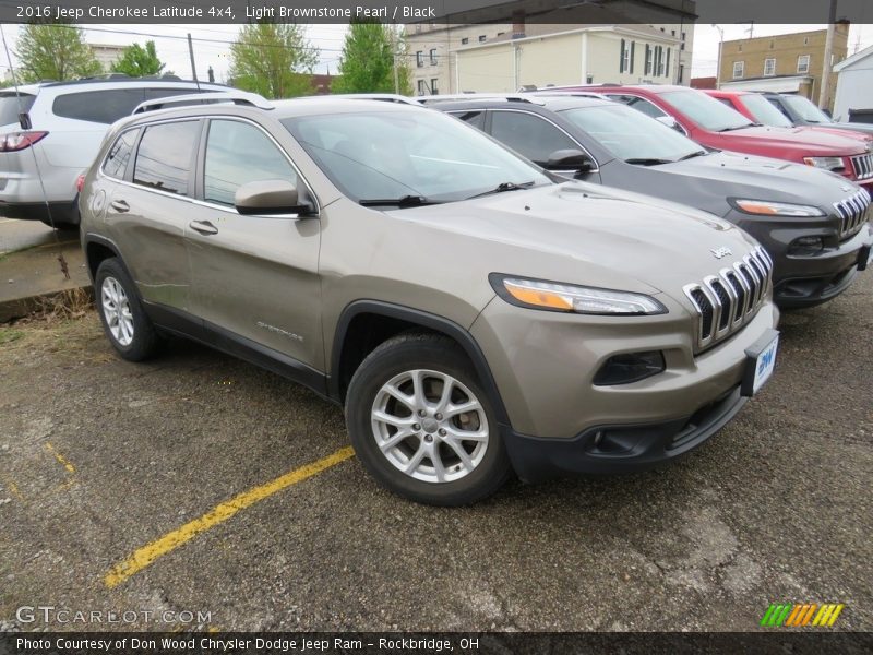 Light Brownstone Pearl / Black 2016 Jeep Cherokee Latitude 4x4