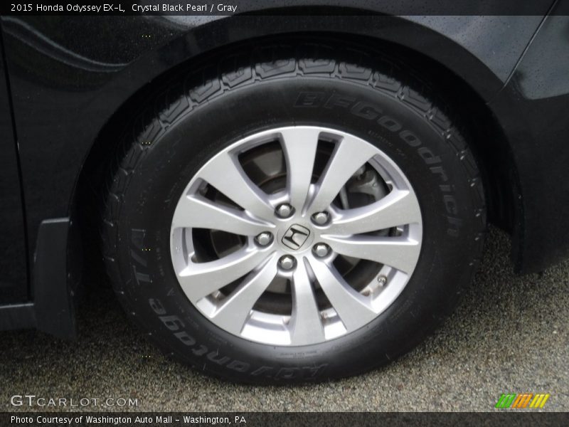 Crystal Black Pearl / Gray 2015 Honda Odyssey EX-L