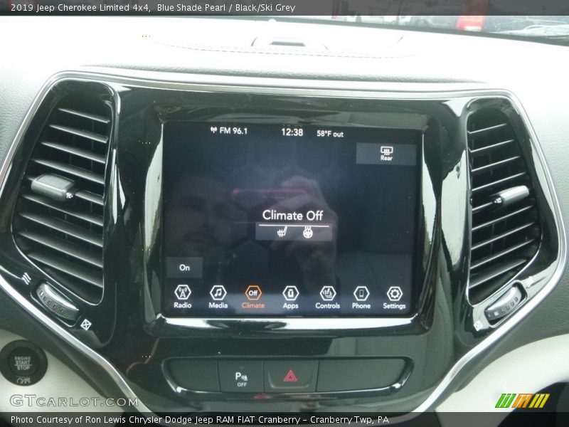 Blue Shade Pearl / Black/Ski Grey 2019 Jeep Cherokee Limited 4x4
