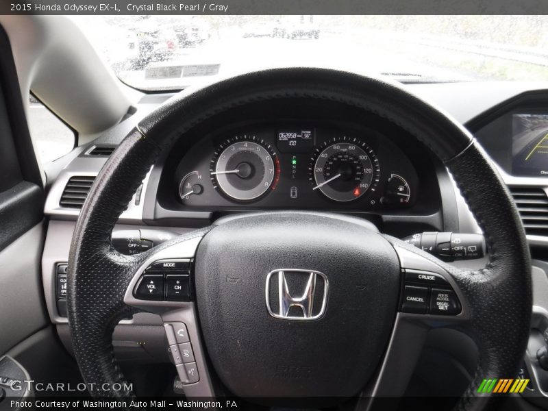 Crystal Black Pearl / Gray 2015 Honda Odyssey EX-L