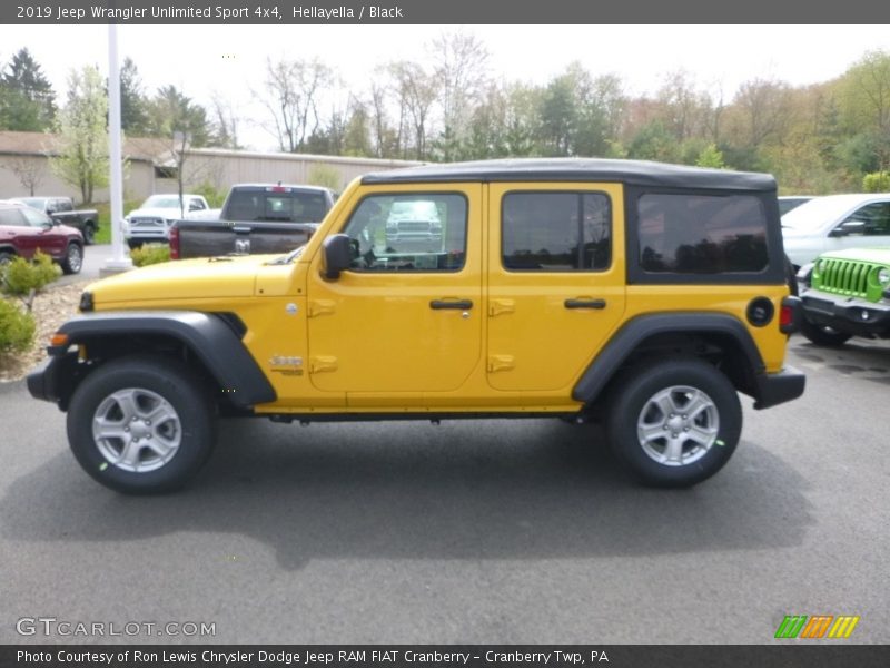 Hellayella / Black 2019 Jeep Wrangler Unlimited Sport 4x4