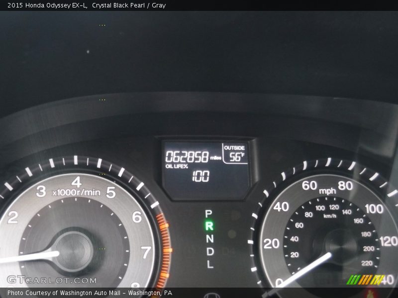 Crystal Black Pearl / Gray 2015 Honda Odyssey EX-L