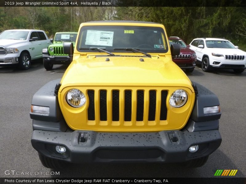 Hellayella / Black 2019 Jeep Wrangler Unlimited Sport 4x4