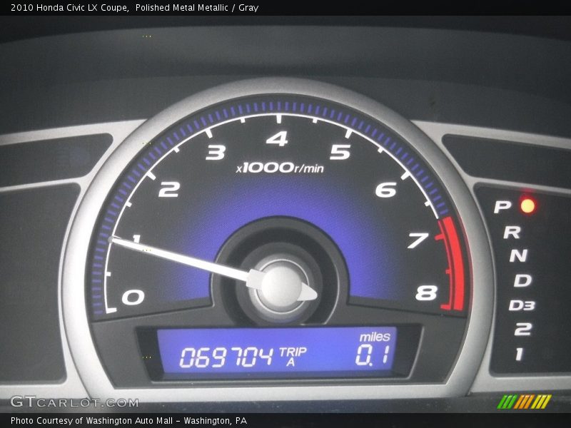 Polished Metal Metallic / Gray 2010 Honda Civic LX Coupe