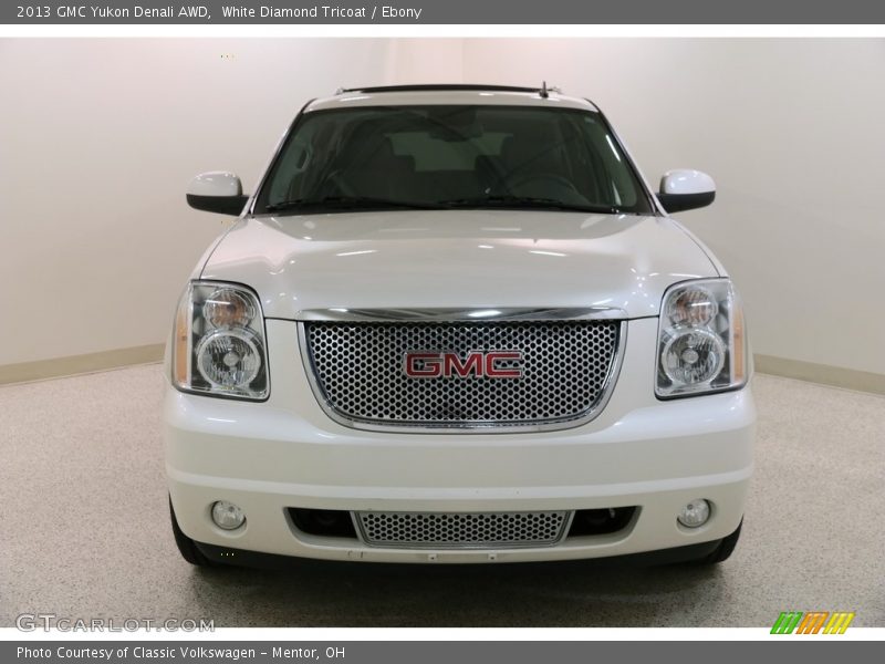 White Diamond Tricoat / Ebony 2013 GMC Yukon Denali AWD