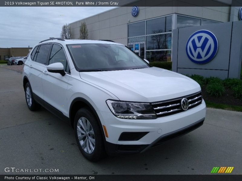 Pure White / Storm Gray 2019 Volkswagen Tiguan SE 4MOTION
