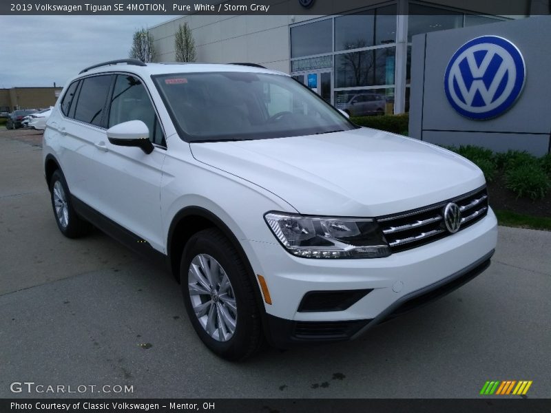 Pure White / Storm Gray 2019 Volkswagen Tiguan SE 4MOTION