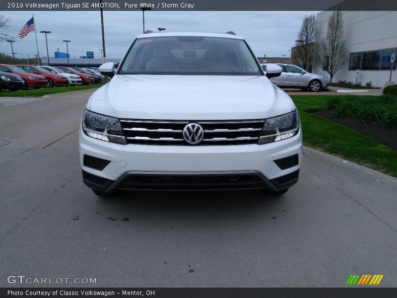 Pure White / Storm Gray 2019 Volkswagen Tiguan SE 4MOTION