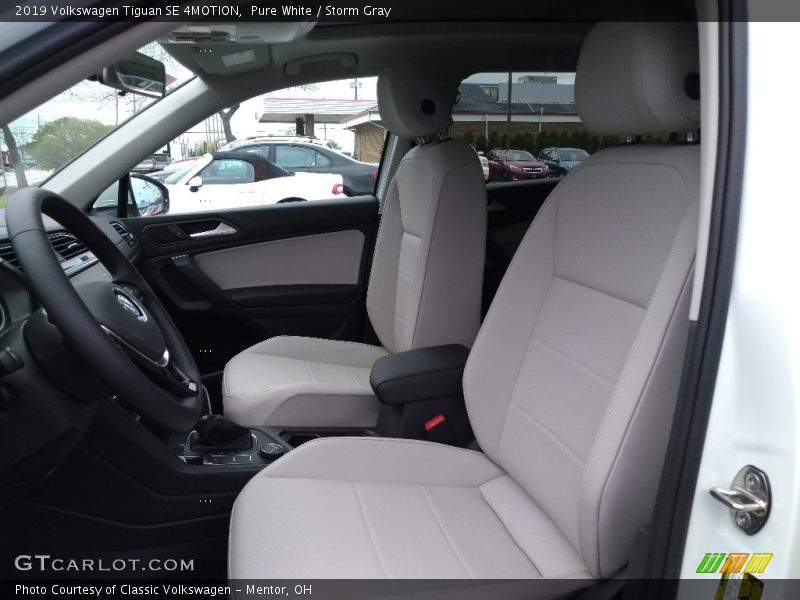 Pure White / Storm Gray 2019 Volkswagen Tiguan SE 4MOTION