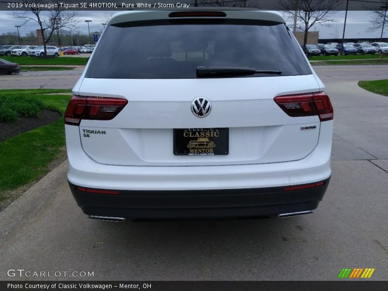 Pure White / Storm Gray 2019 Volkswagen Tiguan SE 4MOTION