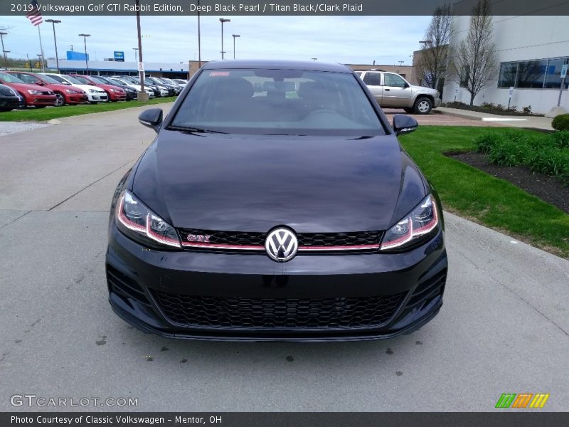 Deep Black Pearl / Titan Black/Clark Plaid 2019 Volkswagen Golf GTI Rabbit Edition