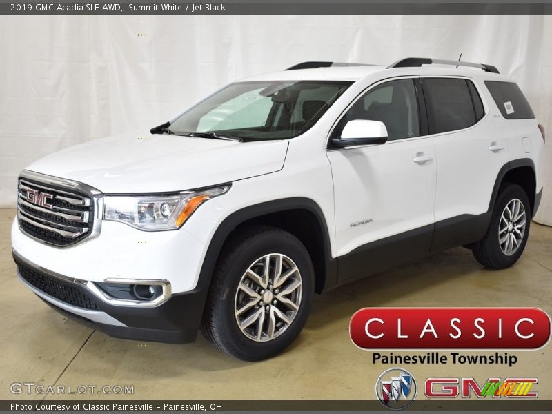 Summit White / Jet Black 2019 GMC Acadia SLE AWD