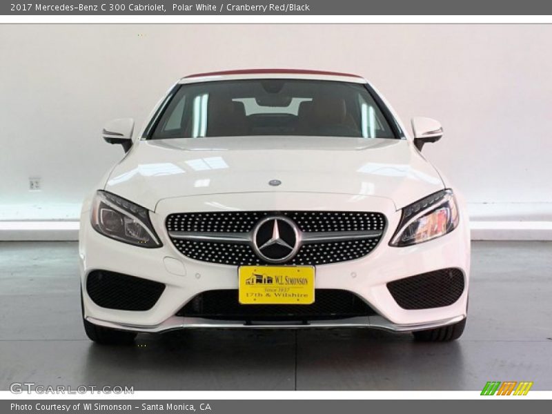 Polar White / Cranberry Red/Black 2017 Mercedes-Benz C 300 Cabriolet