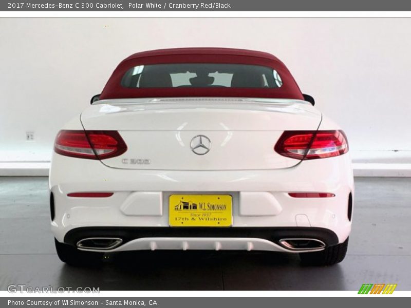 Polar White / Cranberry Red/Black 2017 Mercedes-Benz C 300 Cabriolet