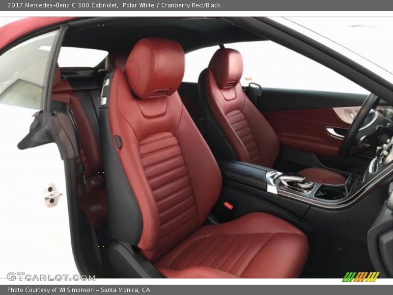 Polar White / Cranberry Red/Black 2017 Mercedes-Benz C 300 Cabriolet