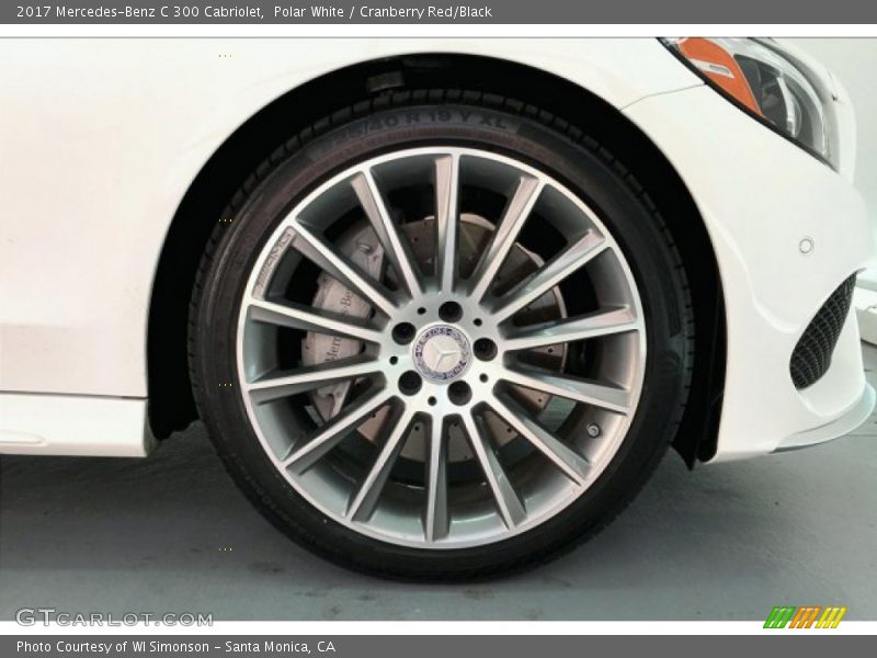 Polar White / Cranberry Red/Black 2017 Mercedes-Benz C 300 Cabriolet