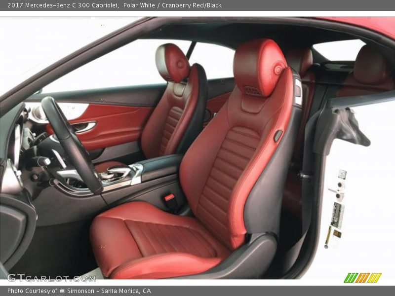 Polar White / Cranberry Red/Black 2017 Mercedes-Benz C 300 Cabriolet