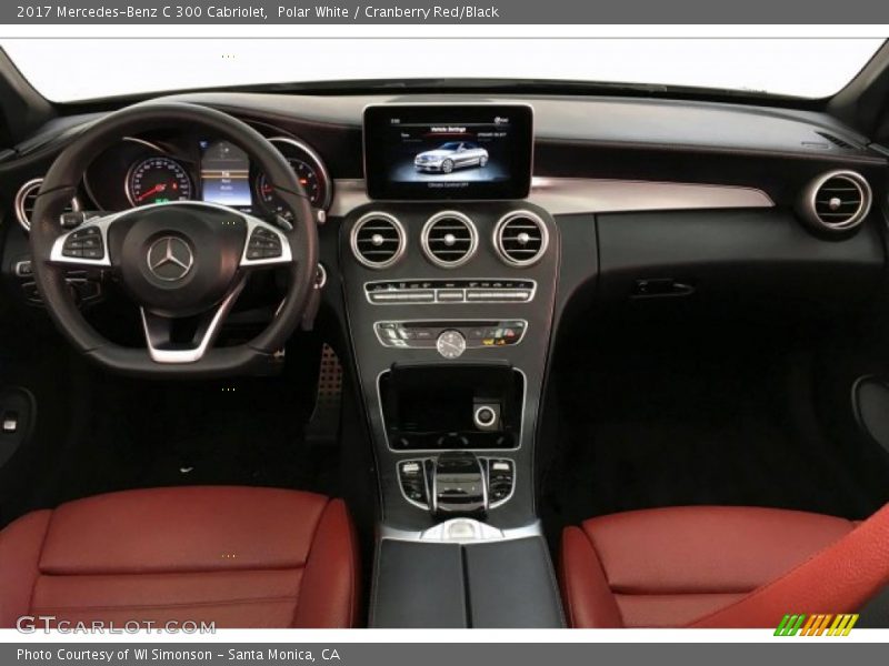 Polar White / Cranberry Red/Black 2017 Mercedes-Benz C 300 Cabriolet