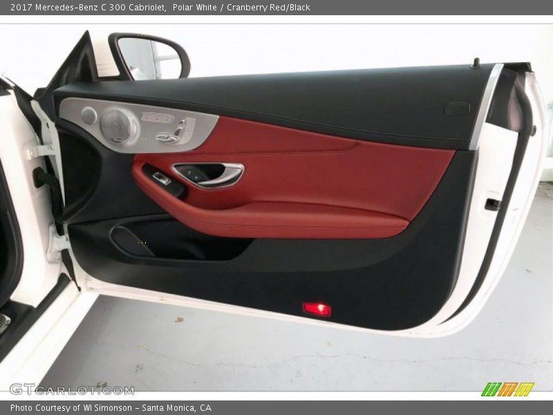 Polar White / Cranberry Red/Black 2017 Mercedes-Benz C 300 Cabriolet