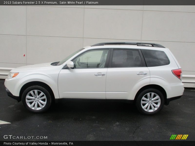 Satin White Pearl / Platinum 2013 Subaru Forester 2.5 X Premium