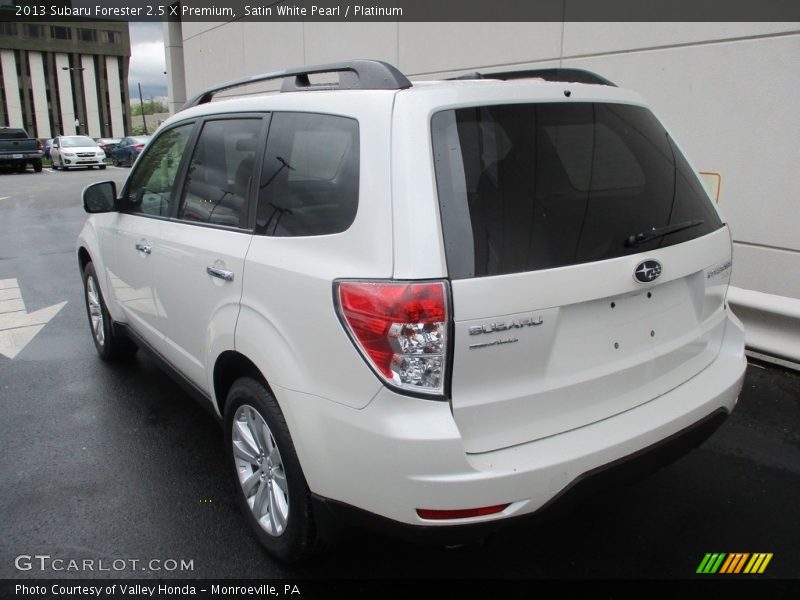 Satin White Pearl / Platinum 2013 Subaru Forester 2.5 X Premium