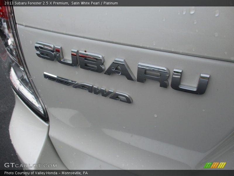 Satin White Pearl / Platinum 2013 Subaru Forester 2.5 X Premium