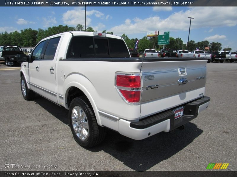 White Platinum Metallic Tri-Coat / Platinum Sienna Brown/Black Leather 2012 Ford F150 Platinum SuperCrew