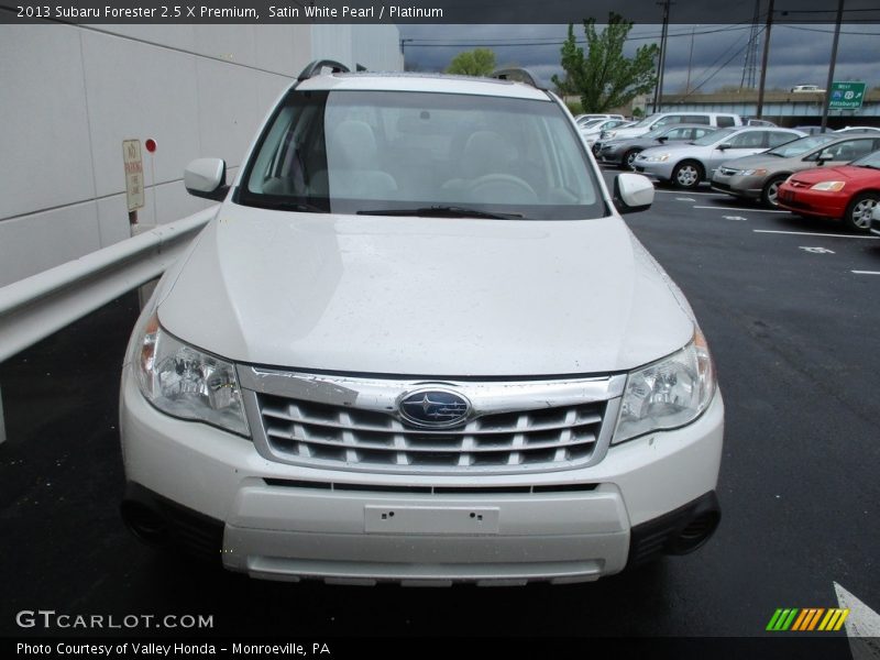 Satin White Pearl / Platinum 2013 Subaru Forester 2.5 X Premium