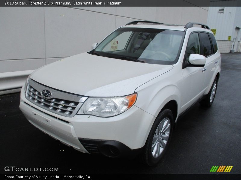 Satin White Pearl / Platinum 2013 Subaru Forester 2.5 X Premium