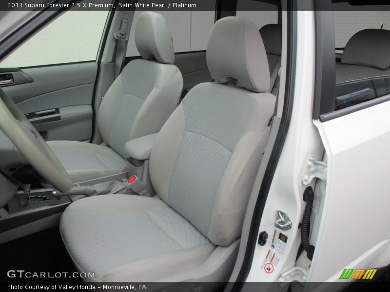 Satin White Pearl / Platinum 2013 Subaru Forester 2.5 X Premium