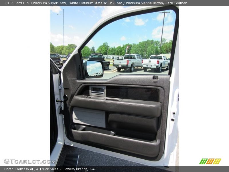 White Platinum Metallic Tri-Coat / Platinum Sienna Brown/Black Leather 2012 Ford F150 Platinum SuperCrew