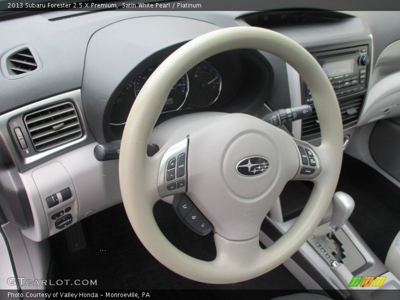Satin White Pearl / Platinum 2013 Subaru Forester 2.5 X Premium