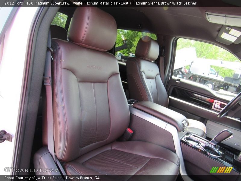 White Platinum Metallic Tri-Coat / Platinum Sienna Brown/Black Leather 2012 Ford F150 Platinum SuperCrew
