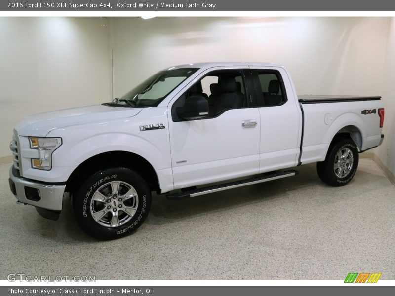 Oxford White / Medium Earth Gray 2016 Ford F150 XLT SuperCab 4x4