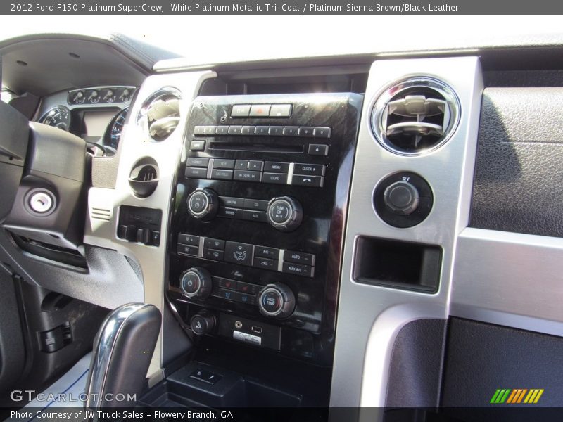 White Platinum Metallic Tri-Coat / Platinum Sienna Brown/Black Leather 2012 Ford F150 Platinum SuperCrew
