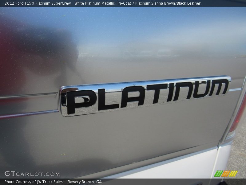 White Platinum Metallic Tri-Coat / Platinum Sienna Brown/Black Leather 2012 Ford F150 Platinum SuperCrew