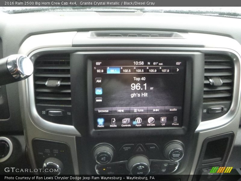Granite Crystal Metallic / Black/Diesel Gray 2016 Ram 2500 Big Horn Crew Cab 4x4