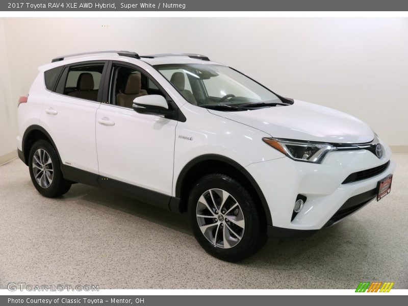 Super White / Nutmeg 2017 Toyota RAV4 XLE AWD Hybrid
