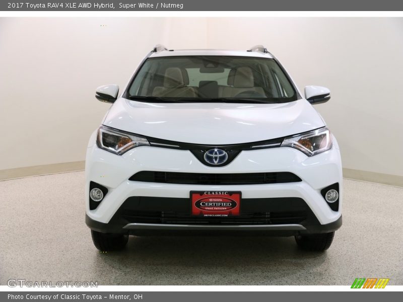 Super White / Nutmeg 2017 Toyota RAV4 XLE AWD Hybrid