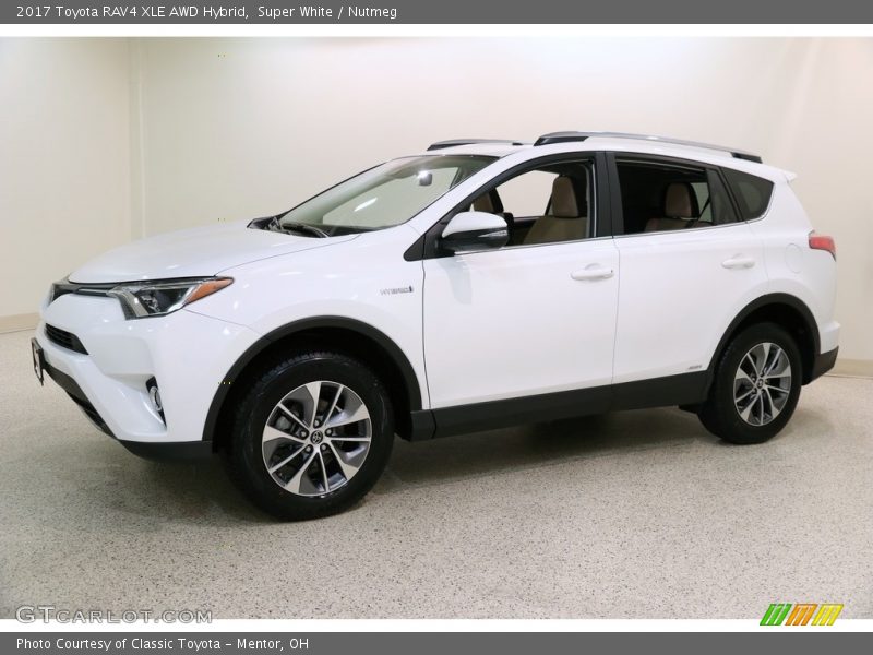 Super White / Nutmeg 2017 Toyota RAV4 XLE AWD Hybrid