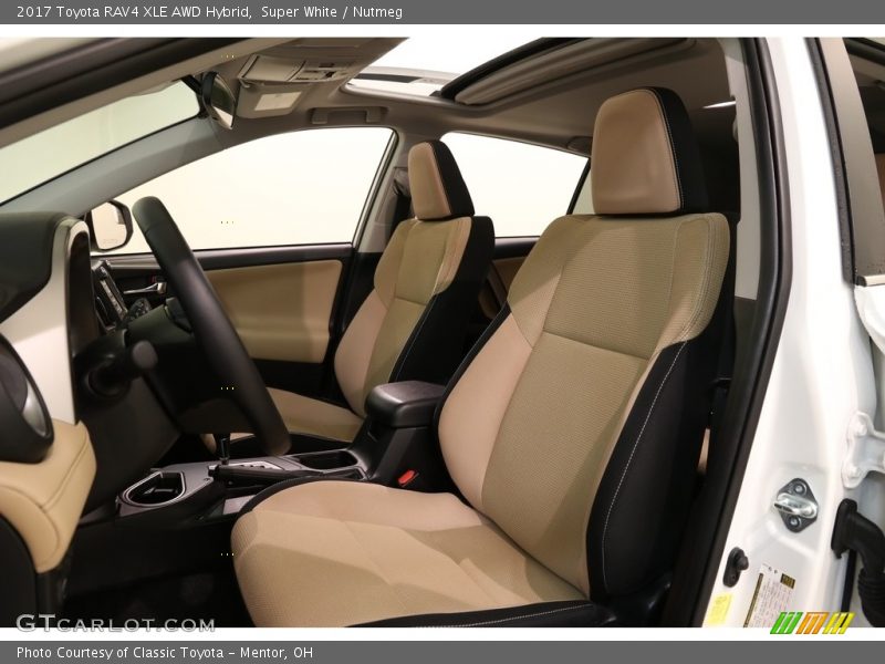Super White / Nutmeg 2017 Toyota RAV4 XLE AWD Hybrid